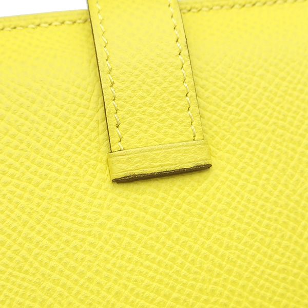 エルメス HERMES 長財布 ベアンスフレ ヴェルソ ヴォーエプソン ライム