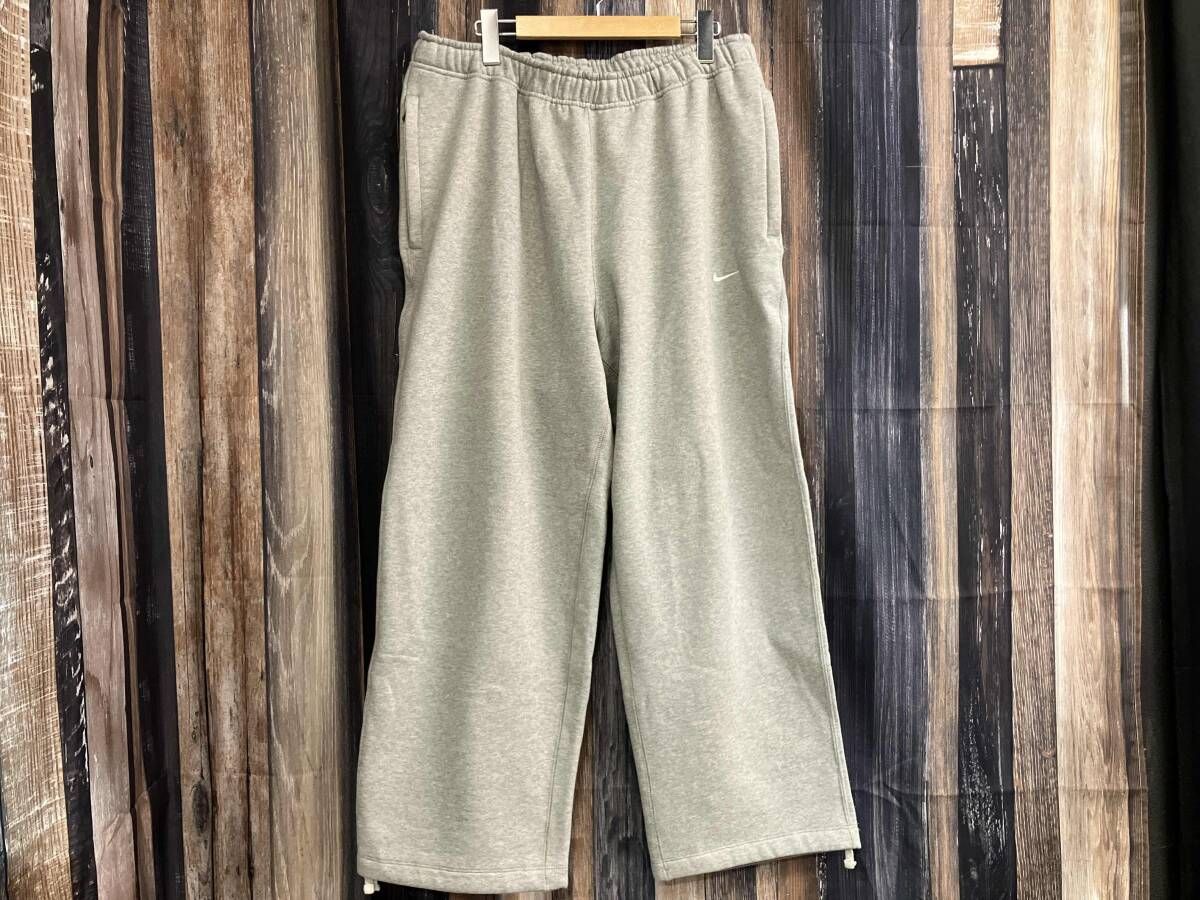 NIKE ナイキ SOLO SWOOSH ソロ スウッシュ スウェット フリース パンツ FN 3343 063 裏起毛 グレー XL