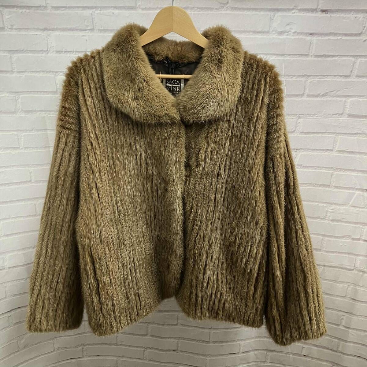 SAGA MINK サガミンク 毛皮 ファーコート 韓国製 ブラウン 本毛皮