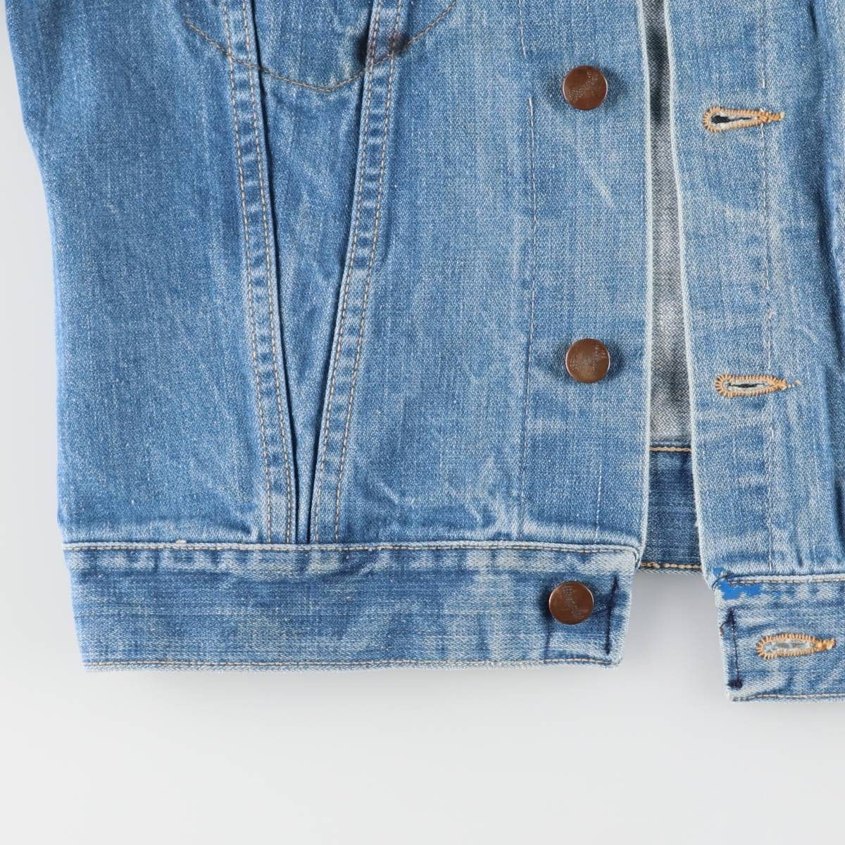 古着 70年代 ラングラー Wrangler 黒タグ デニムジャケット Gジャン