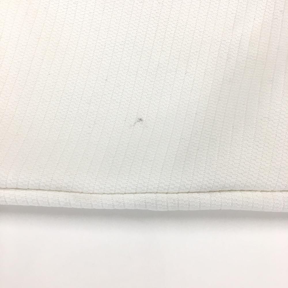 ダンスウィズドラゴン 長袖ハイネックシャツ 白×シルバー 袖ライン