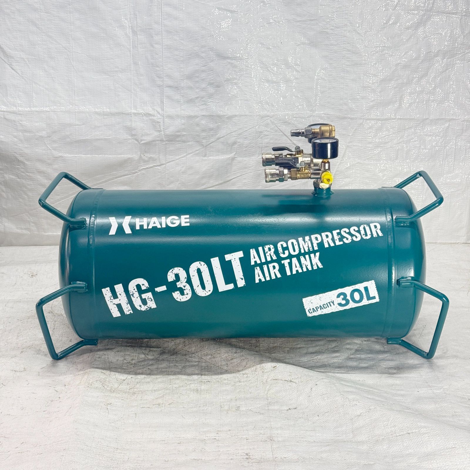 展示品 エアタンク スチール製 サブタンク 容量30 L 最大圧力0.9 MPa HG-30 LT 1046-1