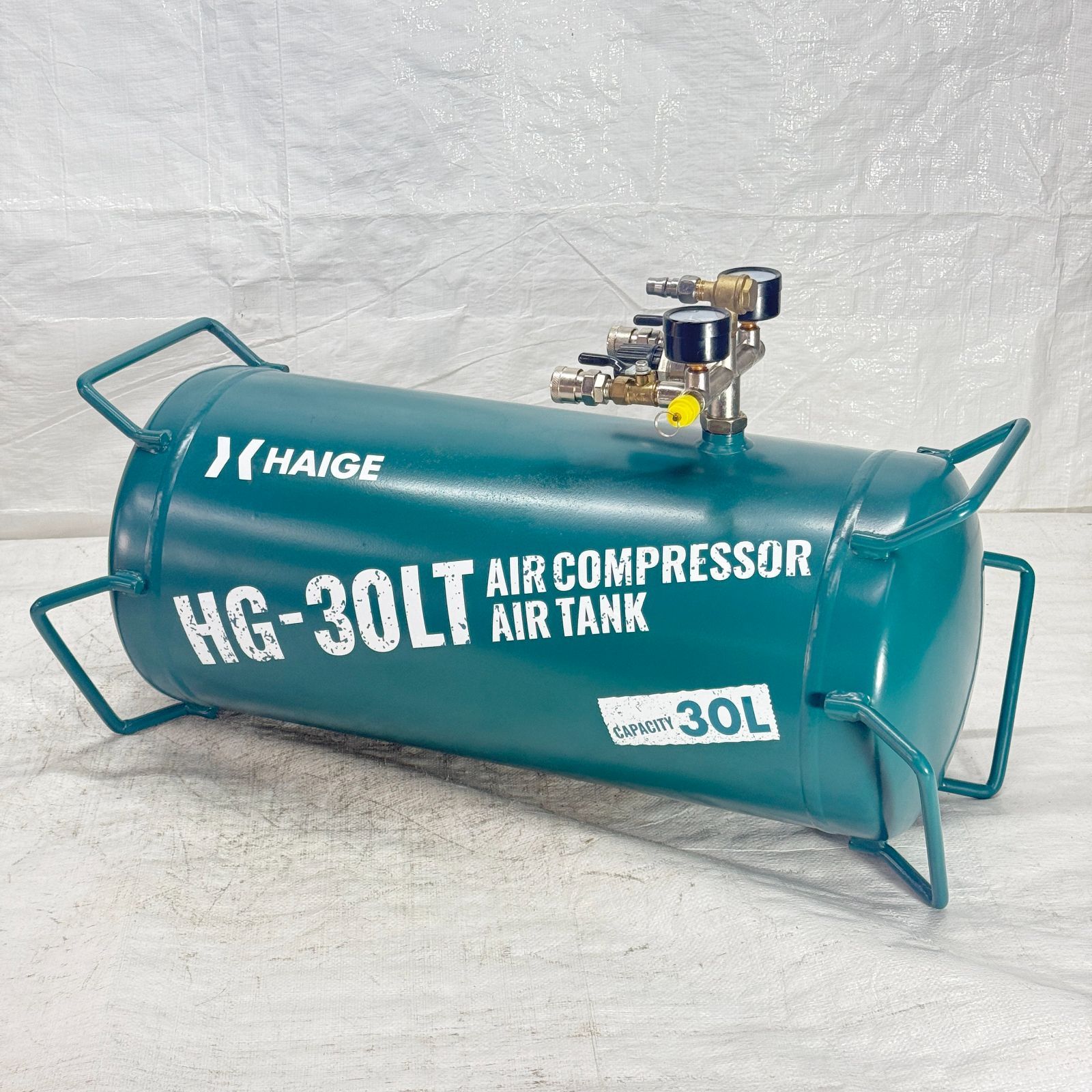 エアタンク スチール製 サブタンク 容量30 L 最大圧力0.9 MPa HG-30 LT 1046-1