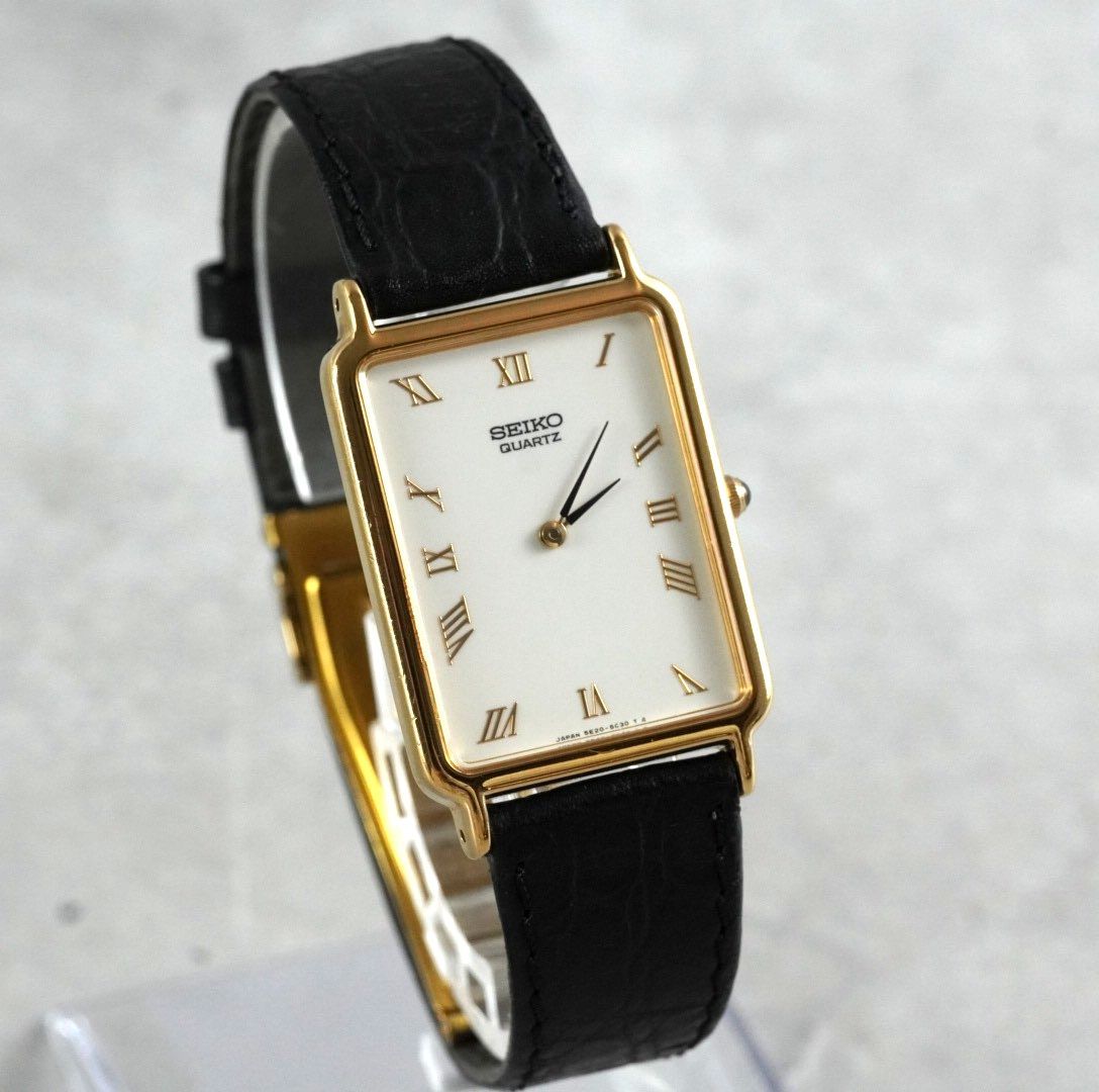 SEIKO セイコー クォーツ 角型 5E20-5B10 ローマン レクタングル