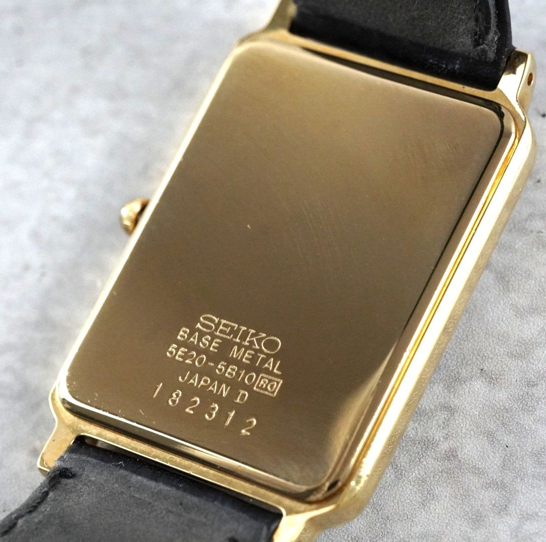 SEIKO セイコー クォーツ 角型 5E20-5B10 ローマン レクタングル