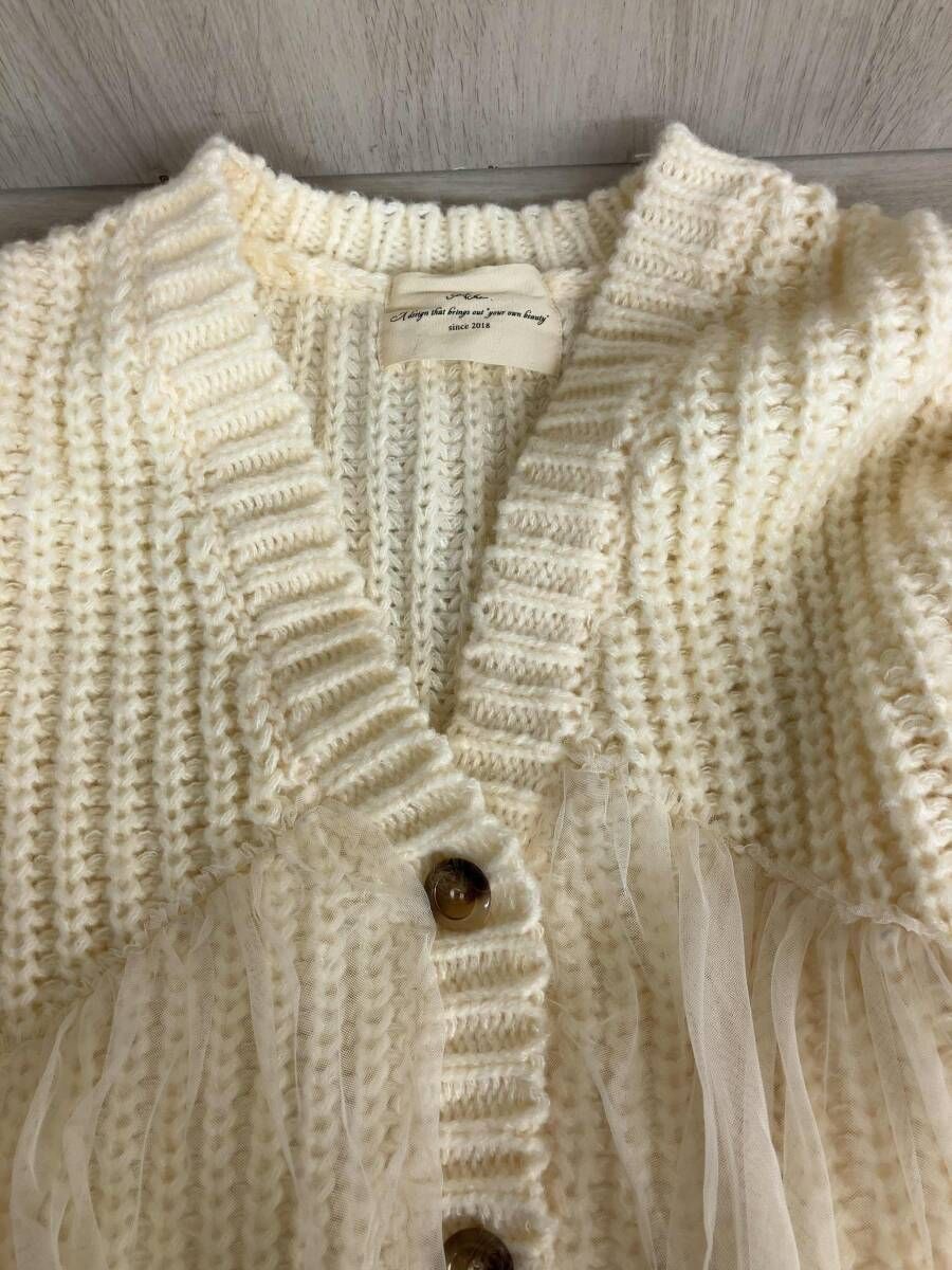 Acka tulle knit cardigan チュールニットカーディガン acka エーシー