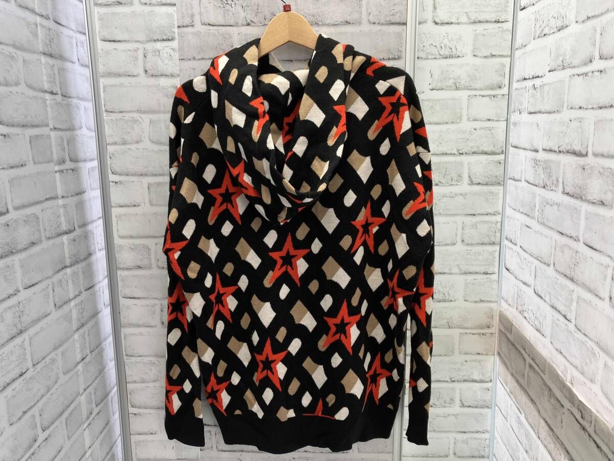 HUGO BOSS × PERFECT MOMENT|メリノウールフーディ|ニット|プルオーバーパーカー|総柄|Sサイズ|ヒューゴボス|