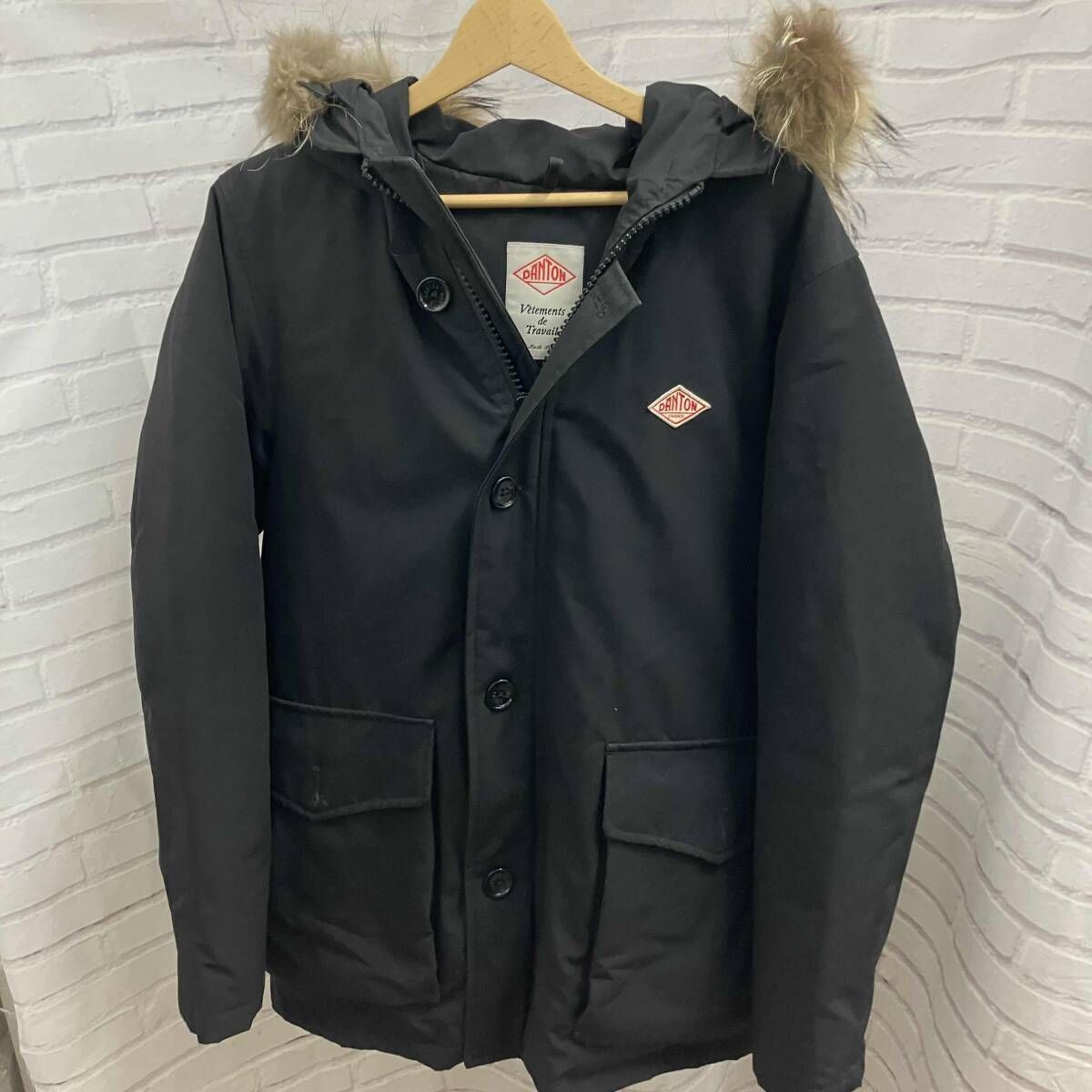 DANTON / ダントン / MENS FUR DOWN / JD-8535LAS / ダウンジャケット / 表記サイズ40（L） / ブラック