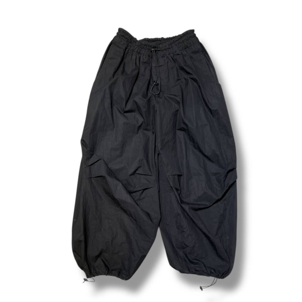 25 ss YOHJI FEMME C NY WEATHER R PANTS 2 ブラック ヨウジヤマモトファムレギュレーション FT P 94 005