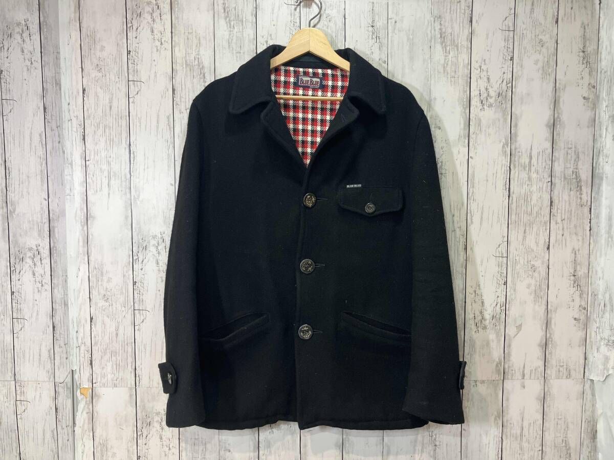 BLUE BLUE ブルーブルー シングル ウール 3ボタンジャケット ネイビー サイズ3 アウター