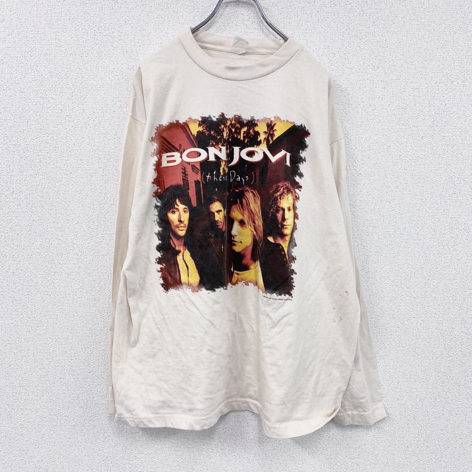 古着 人気 used 90s BON JOVI ボンジョビ 長袖プリントTシャツ/ロンT