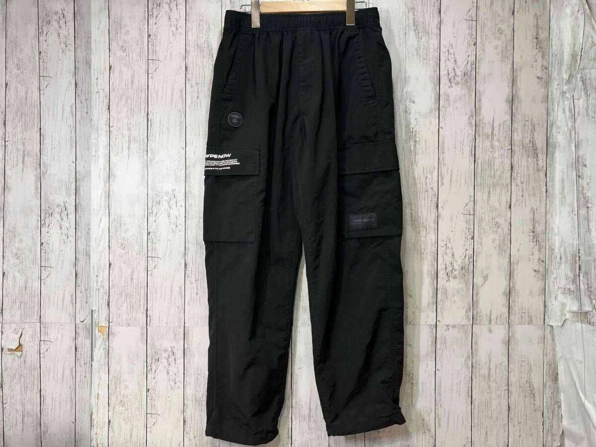 A BATHING APE アベイシングエイプ AAPE NOW CARGO PANTS カーゴパンツ ブラック M