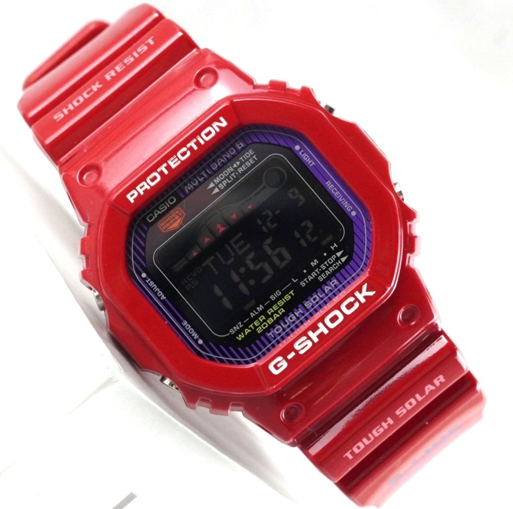CASIO カシオ G SHOCK 電波時計 電波ソーラー GWX 5600 C 4 JF LIDE 赤 レッド デジタル men s wacth 稼働品