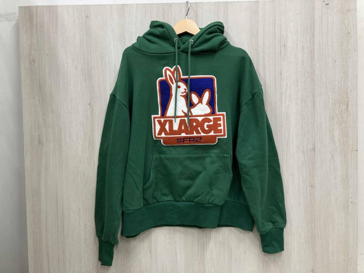 X-LARGE FR 2 パーカー グリーン