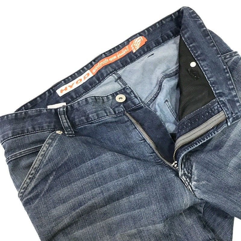 ヒョウドウ hyod スポーツデニム 30インチ D3O付き使用僅か。 HYOD ヒョウドウ スポーツデニムパンツ SPORTS DENIM 30インチ 春夏用