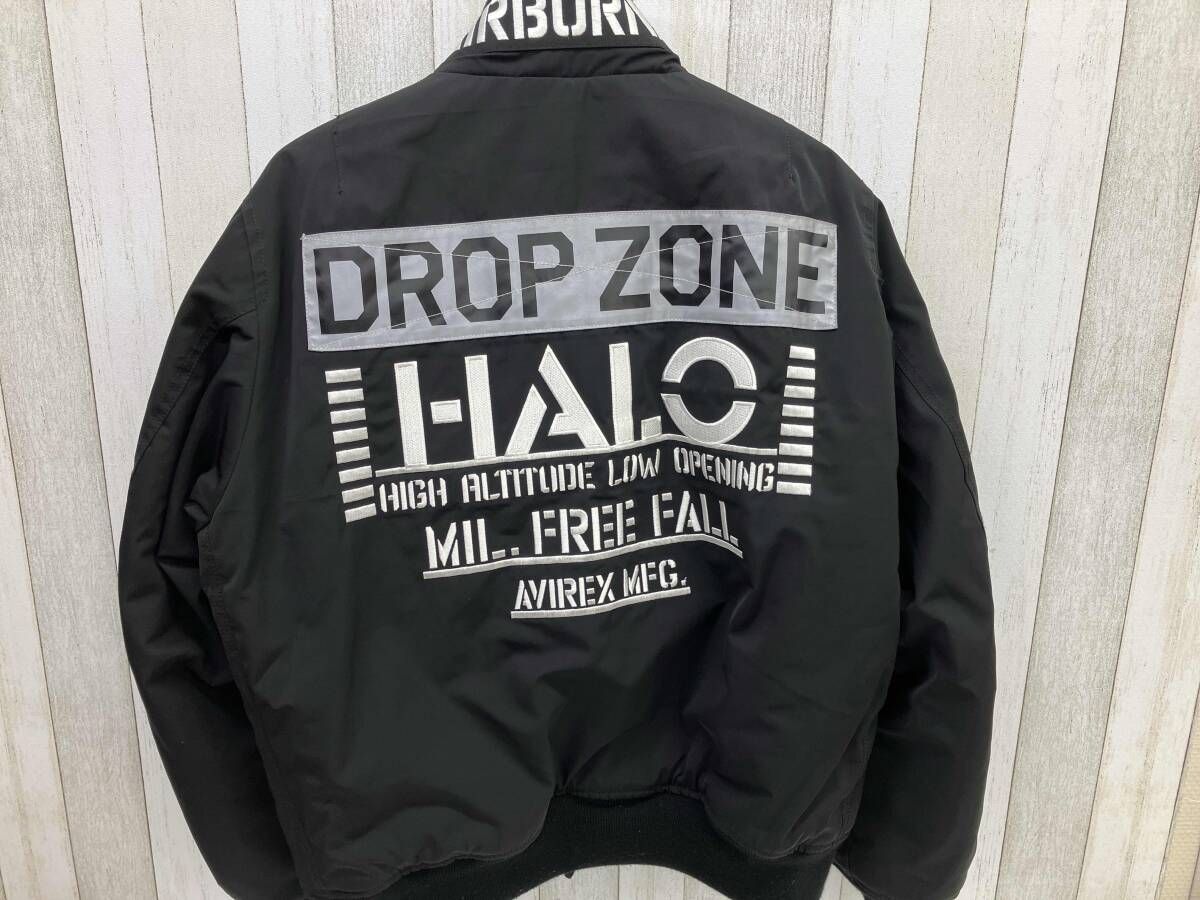 AVIREX 6192176 AMC MA-1 MOD フライトジャケット HALO ブラック サイズL ポリエステル アヴィレックス メンズ