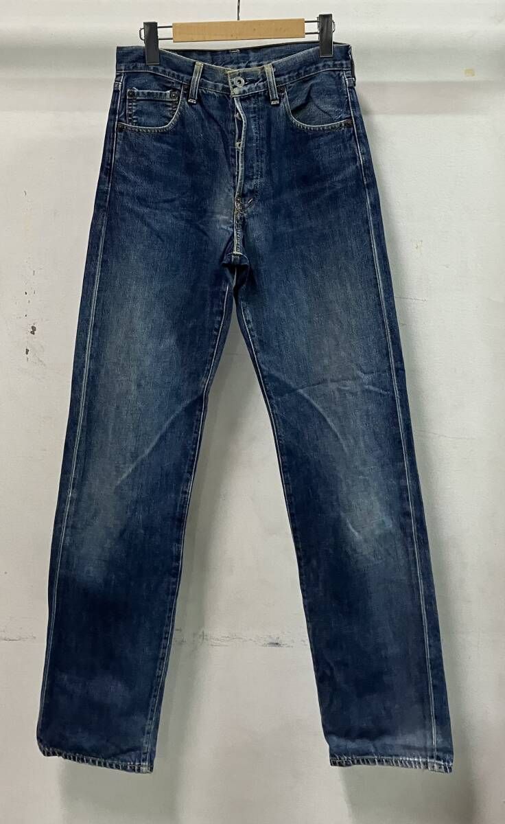 LEVI S リーバイス J 22 702 XX ジーンズ シンチバック ビッグE サイズW 30 ブルー ボタンループ補修跡有り 品質表示色褪せ