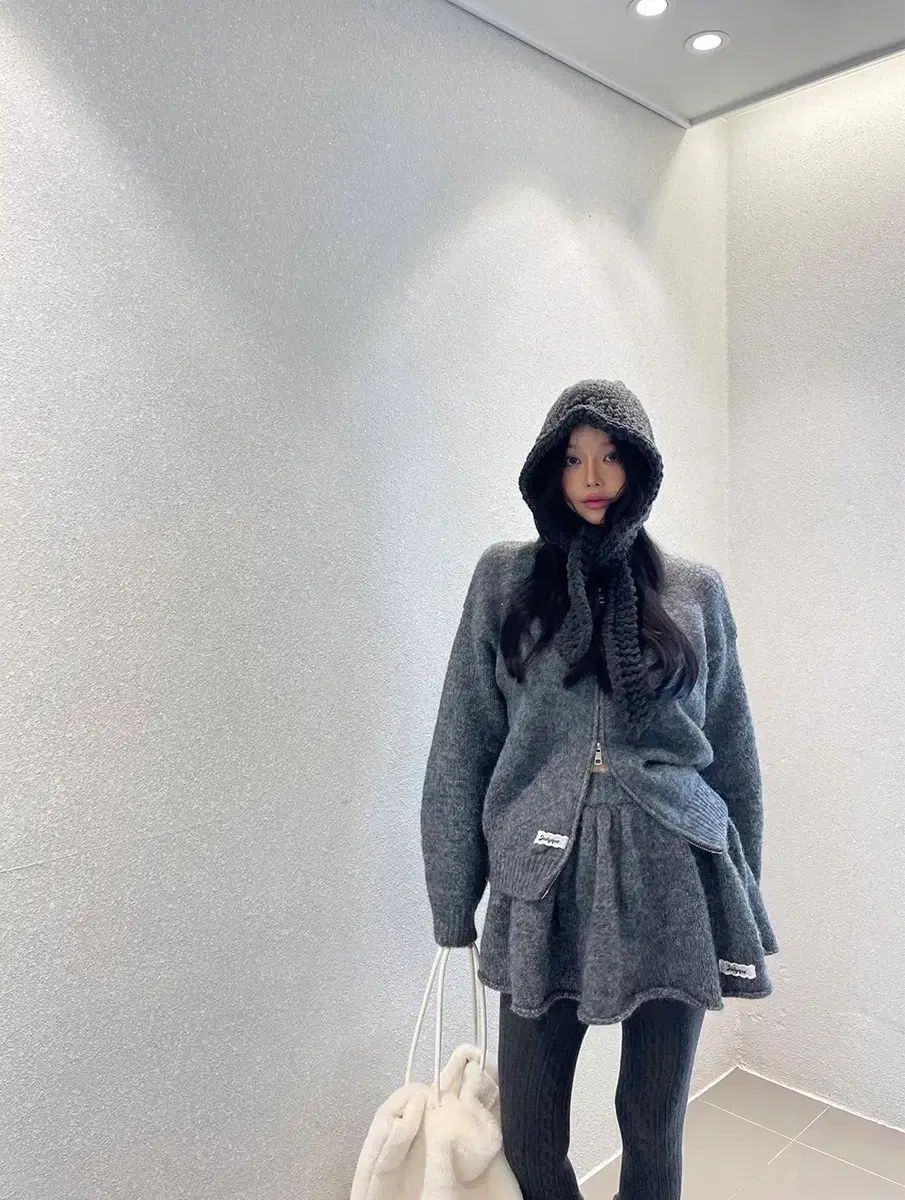 バニー ニット フ セットアップ SET