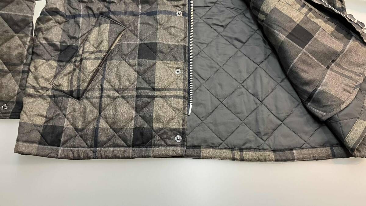 BARBOUR バブアー キルティングジャケット タータンチェック サイズ38 グレー系 冬 デイリーウェア ユニセックス対応