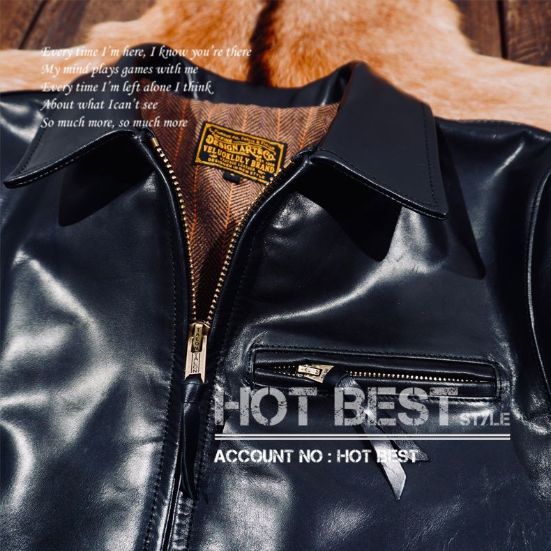 1.5mm ホースハイド 30'sスタイル シングルライダース レザー