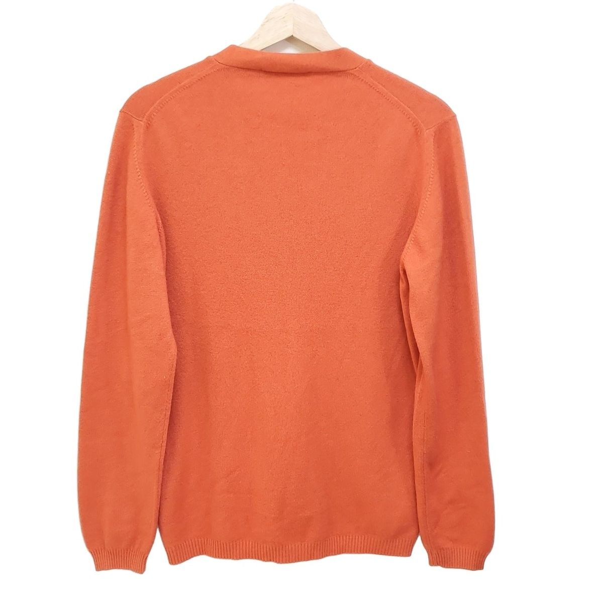 FERRAGAMO SalvatoreFerragamo サルバトーレフェラガモ カーディガン サイズL レディース - オレンジ 長袖 カシミヤ シルク