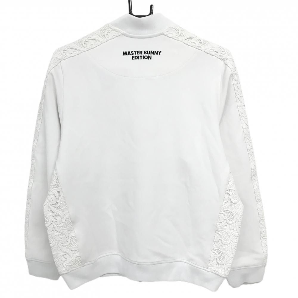 新品　マスターバニー　ブルゾン　ジャケット　白　ゴルフウェア　レディース　保温 マスターバニー ジャケットブルゾン 白 一部レース レディース 1(M