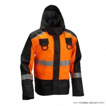 船橋(フナハシ) レインウェアブレイブレイン(フルハーネス仕様)FS-1110FH オレンジ/ブラック M