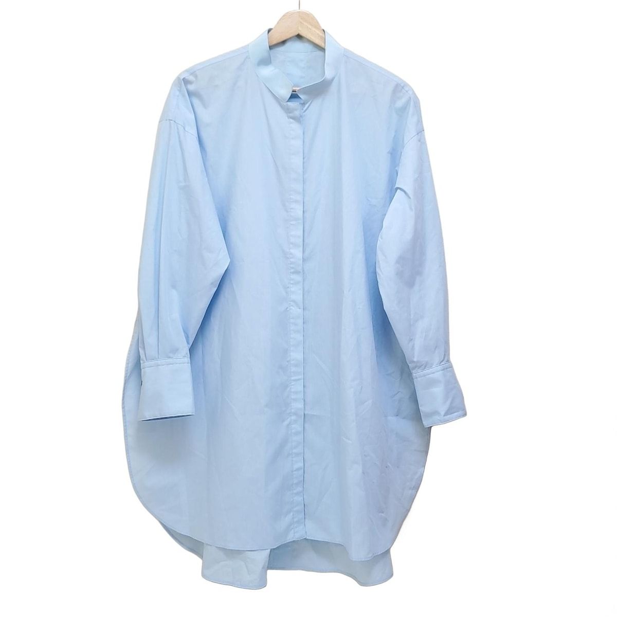 LE PHIL ルフィル ワンピース サイズF レディース ライトブルー 長袖 ひざ丈 シャツワンピ