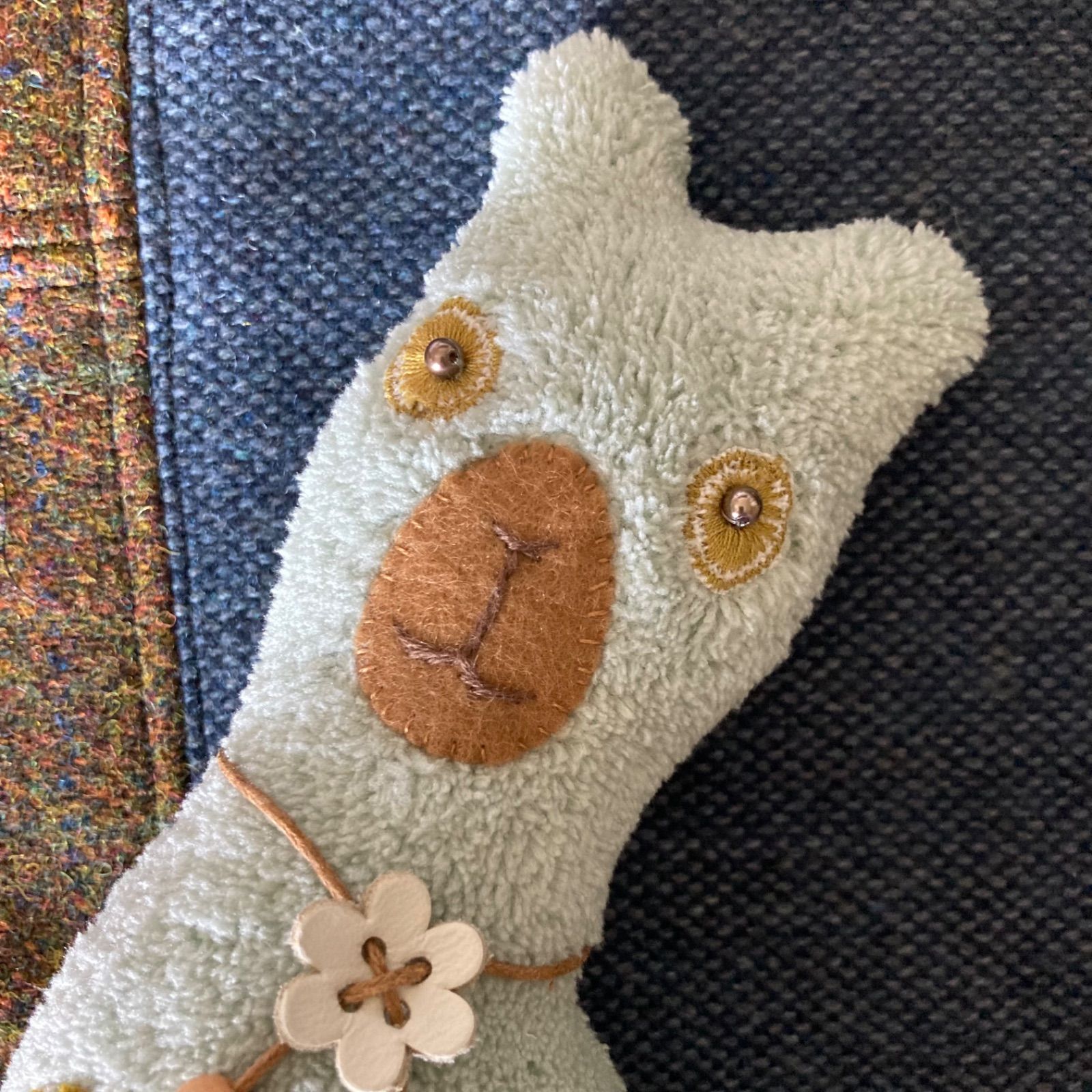 ミナペルホネンはぎれとハリスツィード使用ハンドメイドうさぎぬいぐるみLL匿名配送 ハンドメイドミナペルホネン ぬいぐるみうさぎさん - メルカリ