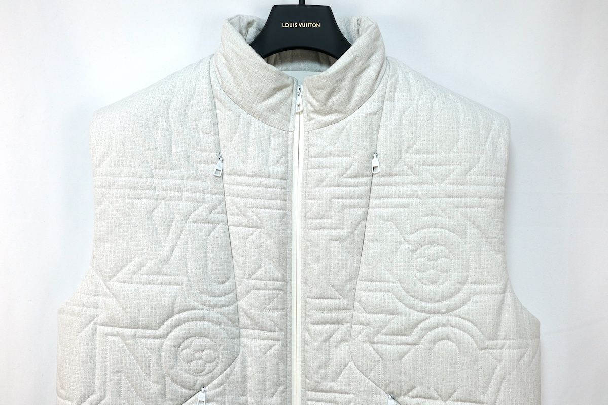 23 SS LOUIS VUITTON ルイヴィトン スノーダウンジレ キルティングダウンベスト グレー RM 231 M R 77 HOG 16 W