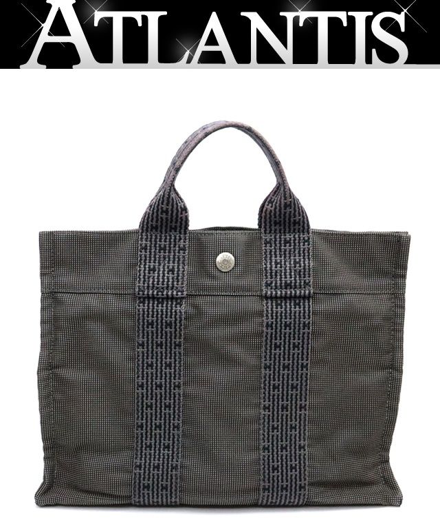 エルメス HERMES エールラインPM ハンドバッグ グレー 17902