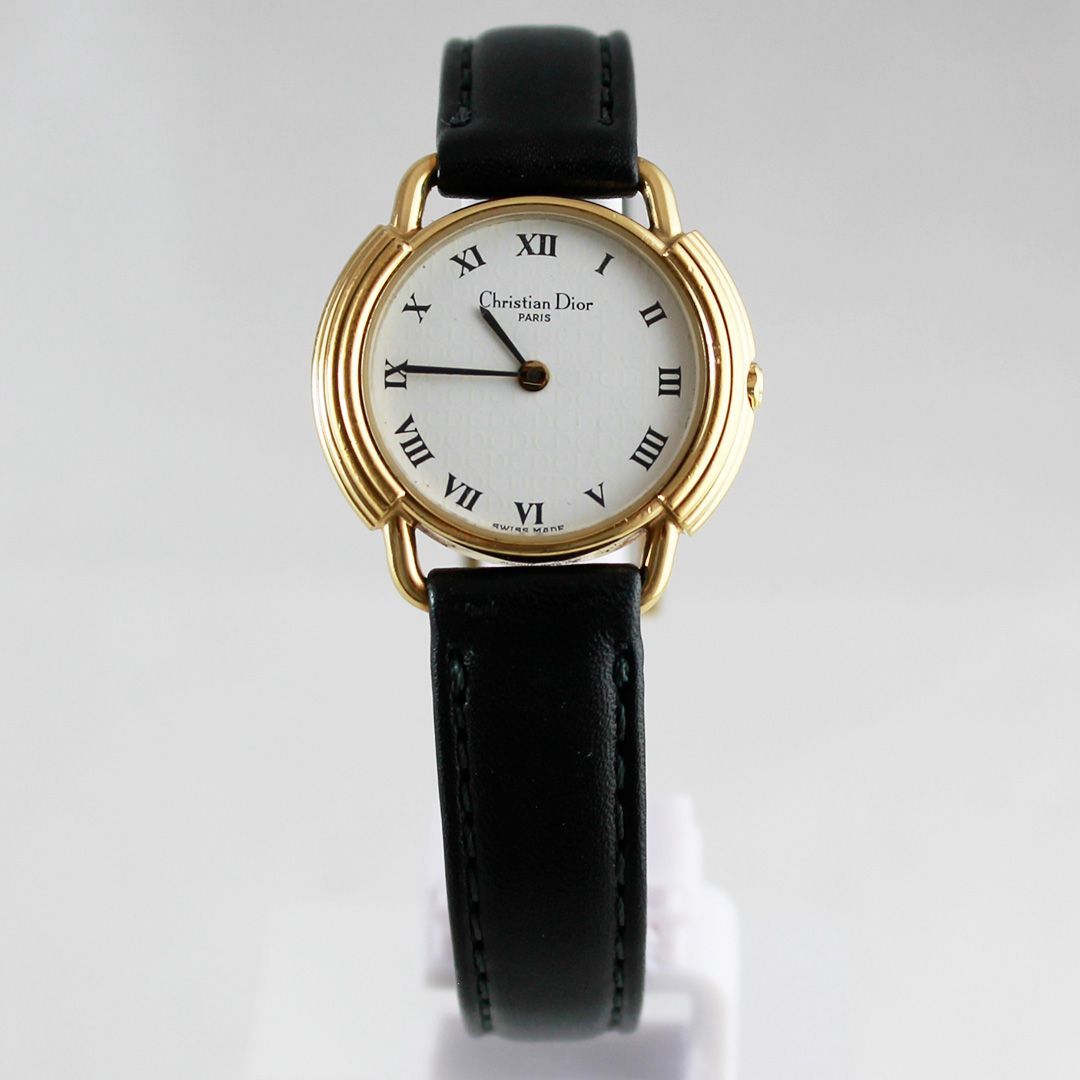 SA 190 クリスチャン ディオール MODELE DEPOSE 58.121 ラウンド クオーツ GP レディース Christian Dior 上品 シンプル クラシック フォーマル 腕時計 Watch 銀座サコム堂 |期間 販売