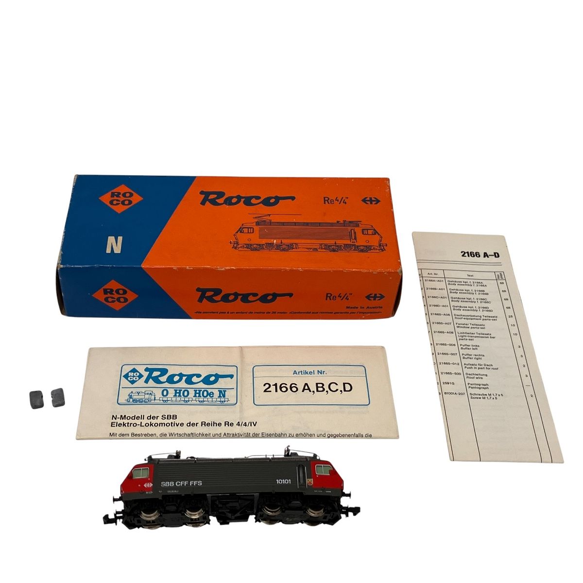 ROCO ロコ Re 4 N 02166 A 機関車 鉄道模型 Nゲージ 良好