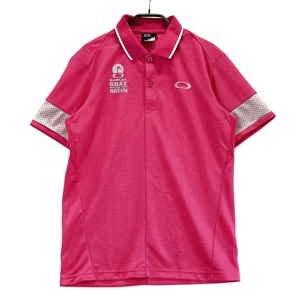 サイズ：M OAKLEY オークリー 433957JP 半袖ポロシャツ  ピンク系 [240101558716] ゴルフウェア メンズ ストスト