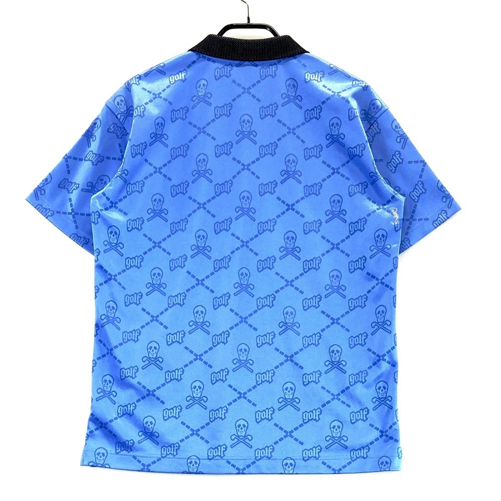 サイズ：48 MARK&LONA マークアンドロナ 半袖ポロシャツ スカル総柄