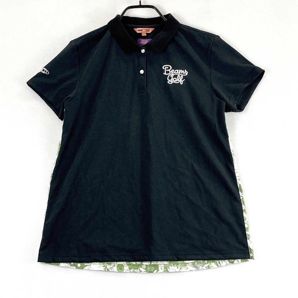サイズ：L BEAMS GOLF ビームスゴルフ 半袖ポロシャツ ブラック系