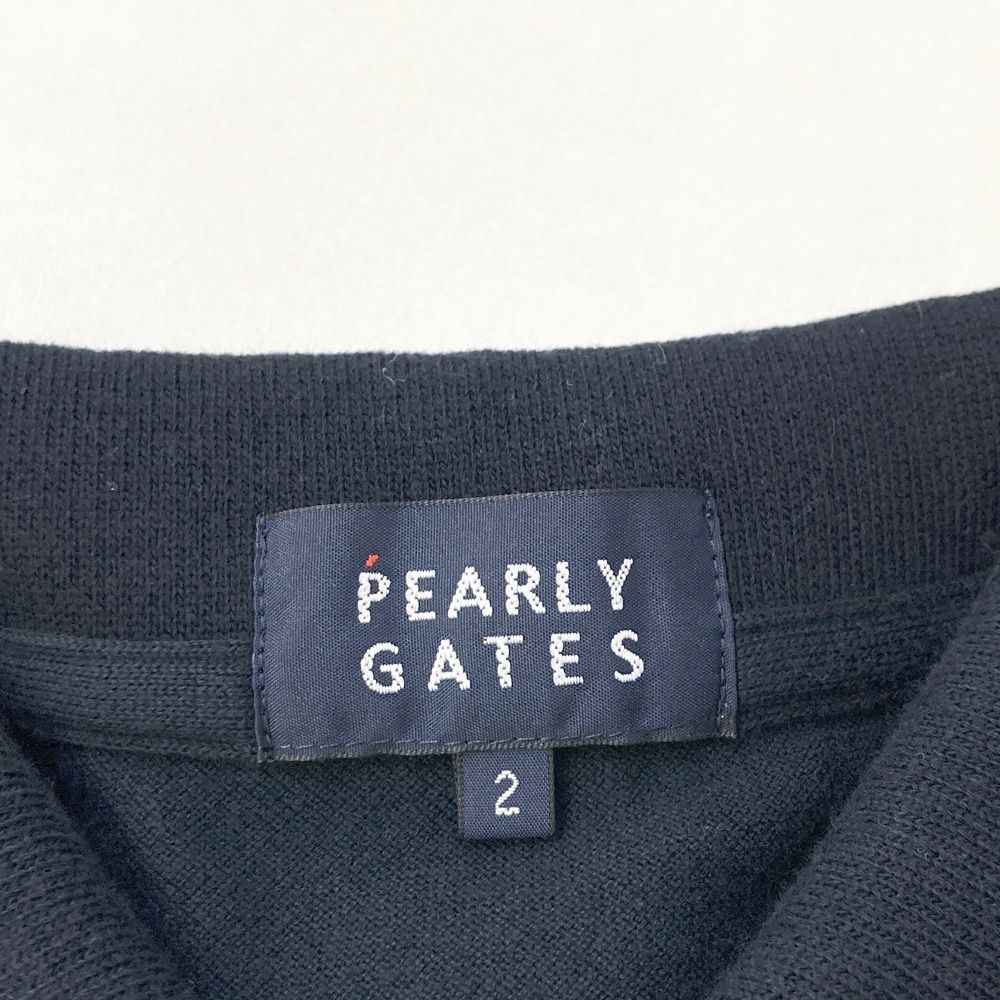 サイズ：2 PEARLY GATES パーリーゲイツ 半袖ポロシャツ ネイビー系