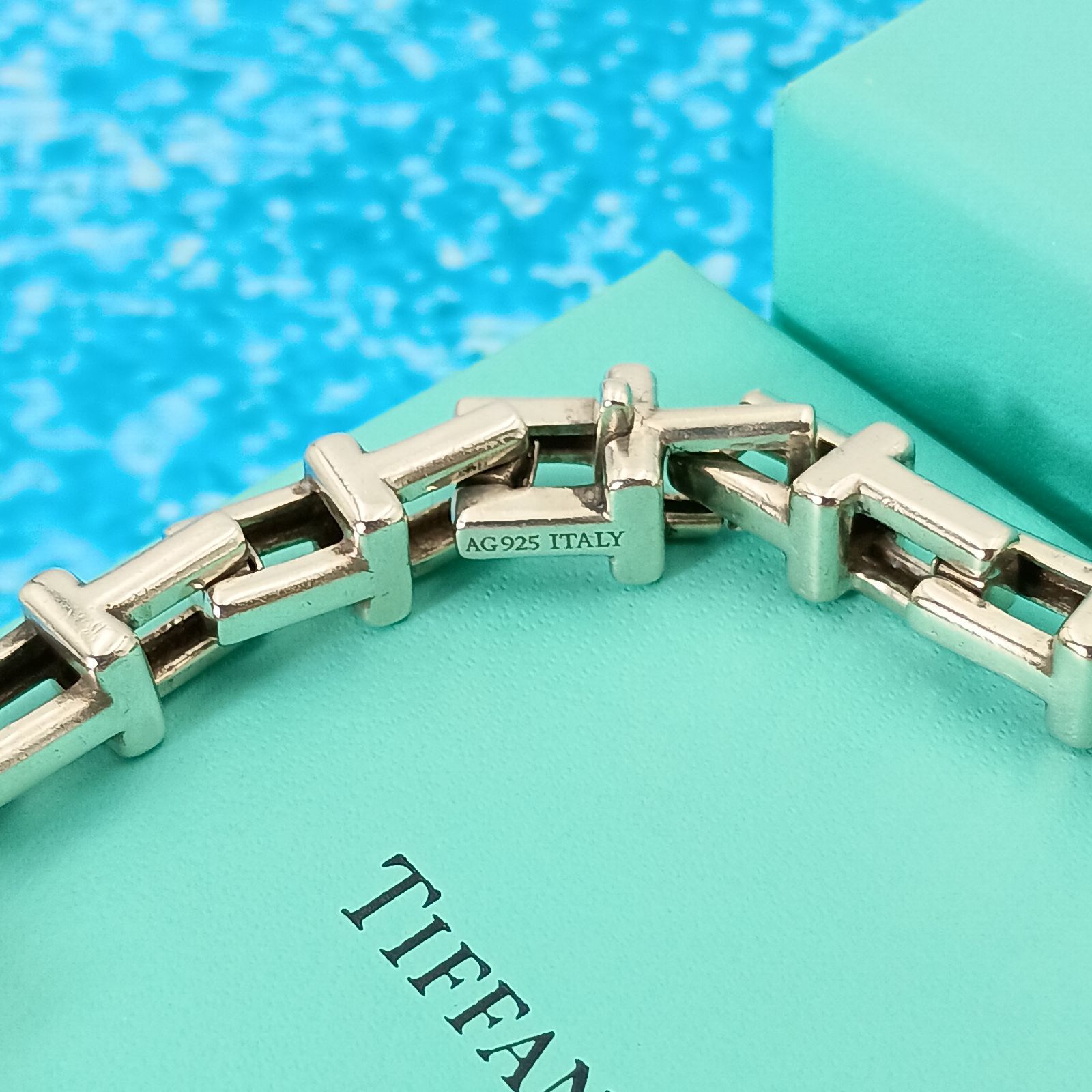 TIFFANY&Co. ティファニー Tナローチェーン ブレスレット メンズ