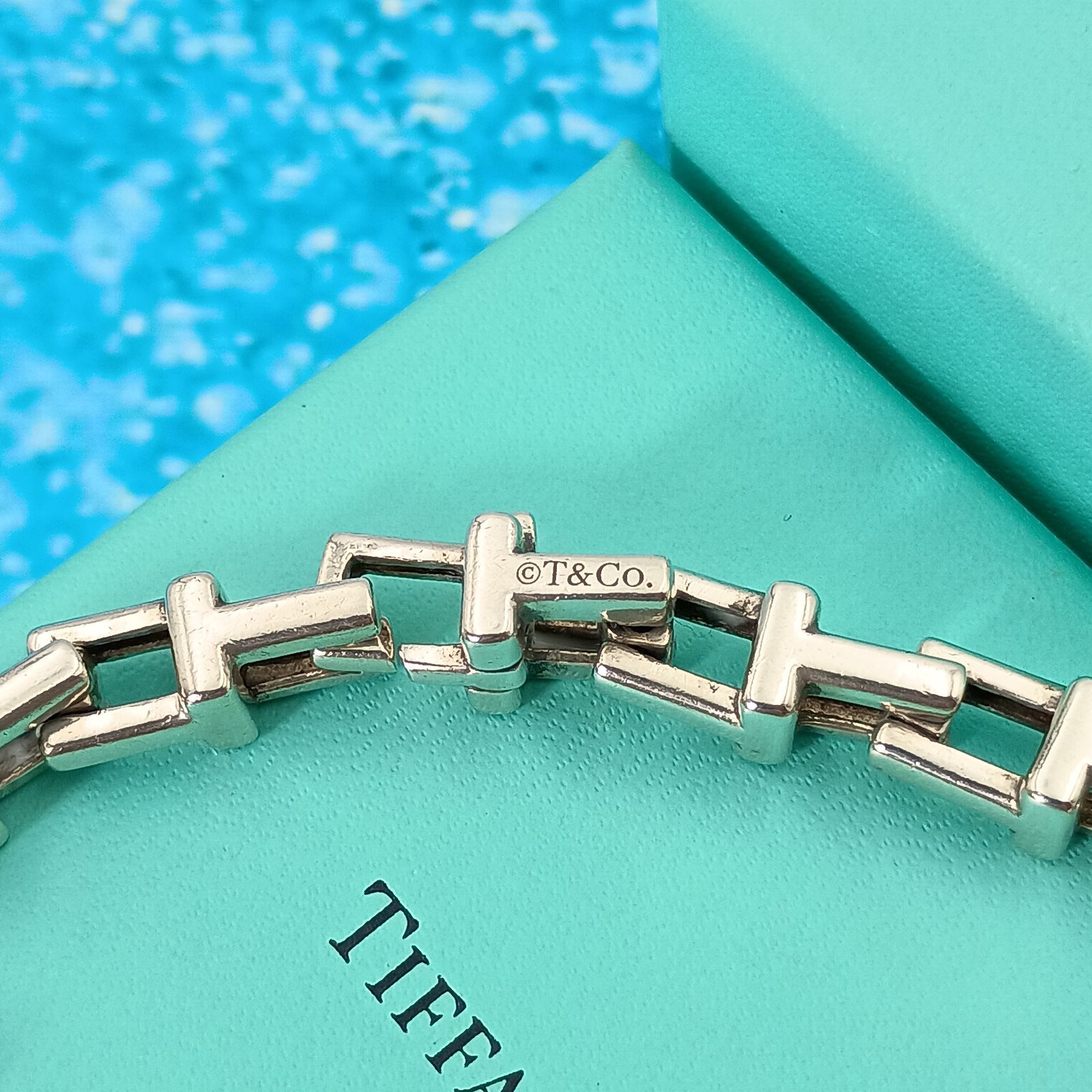 TIFFANY&Co. ティファニー Tナローチェーン ブレスレット メンズ