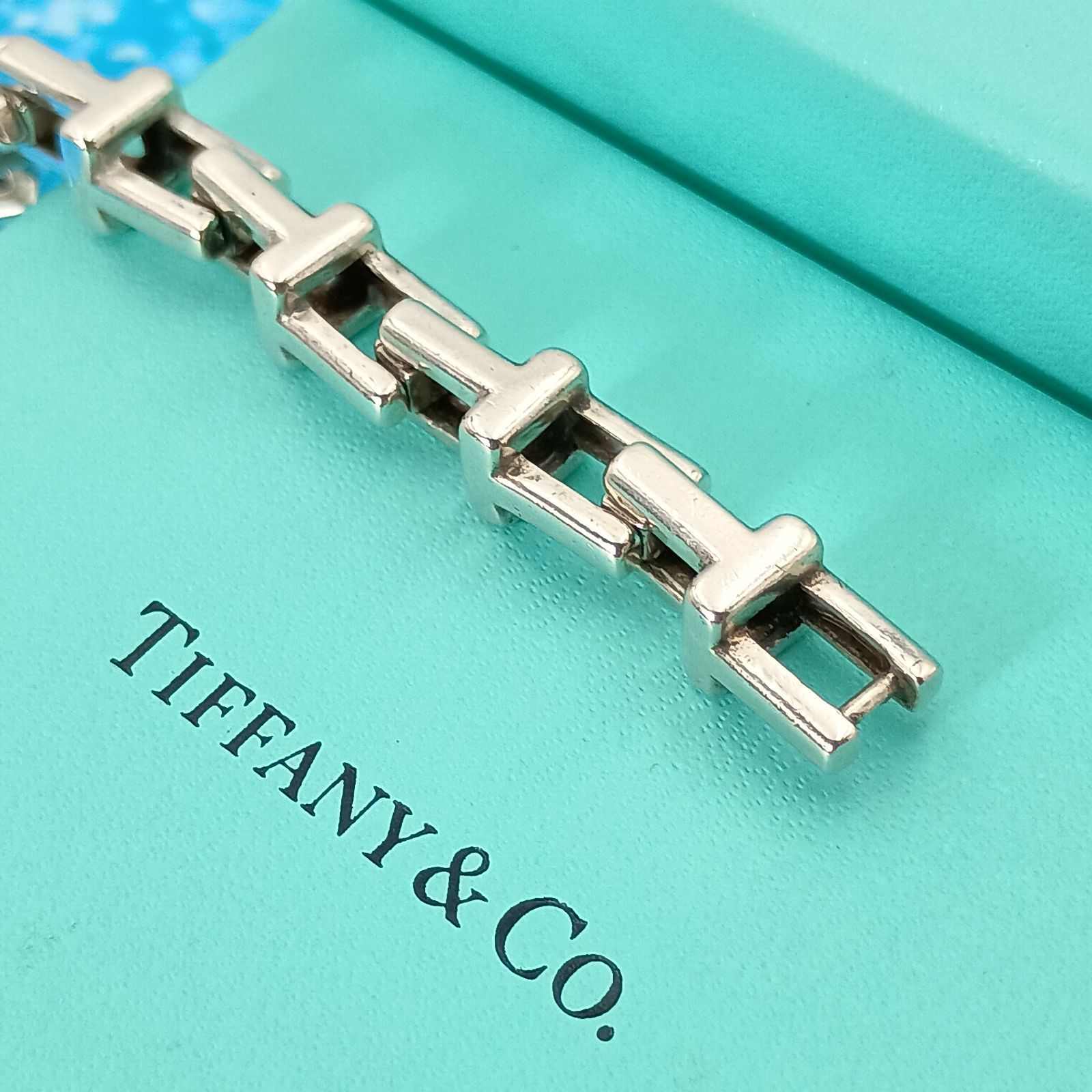 TIFFANY&Co. ティファニー Tナローチェーン ブレスレット メンズ