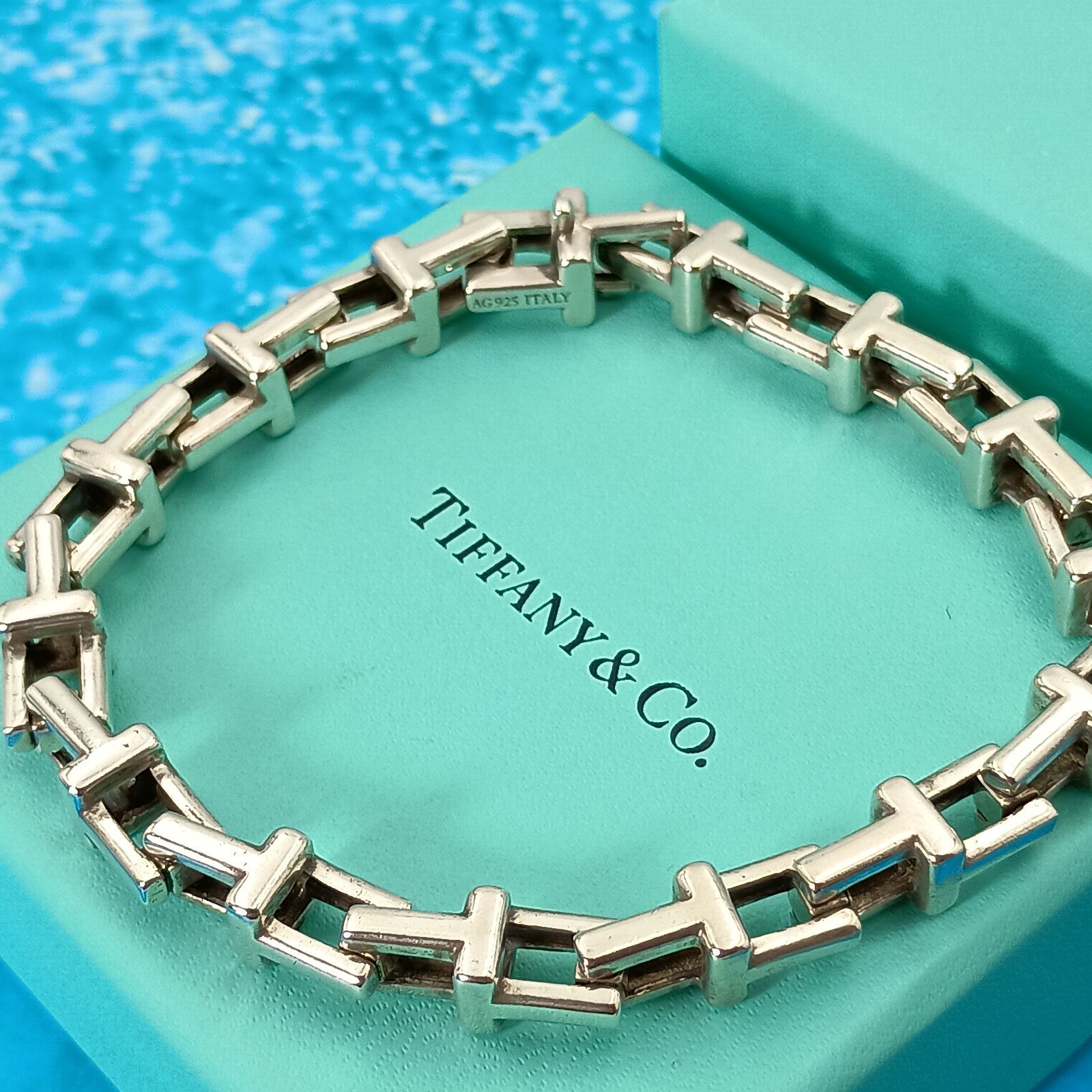 TIFFANY&Co. ティファニー Tナローチェーン ブレスレット メンズ