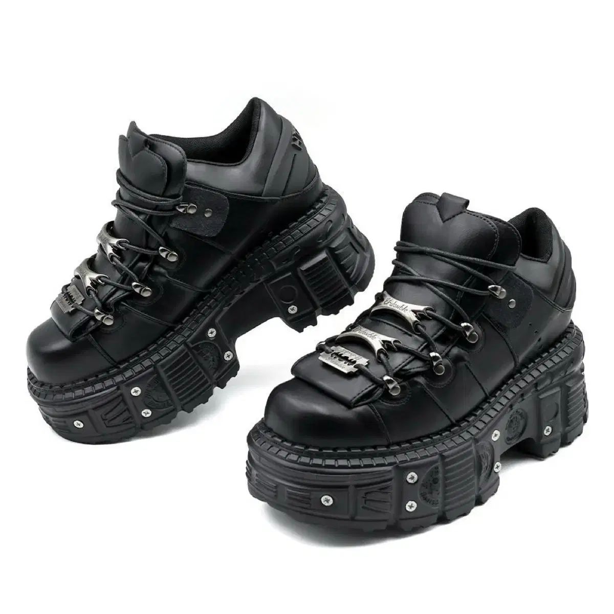  プラットフォーム レディース パンク ゴシック サイバー パターソン シューズ 2 COLOR フラットシューズ バレエシューズ パンプス