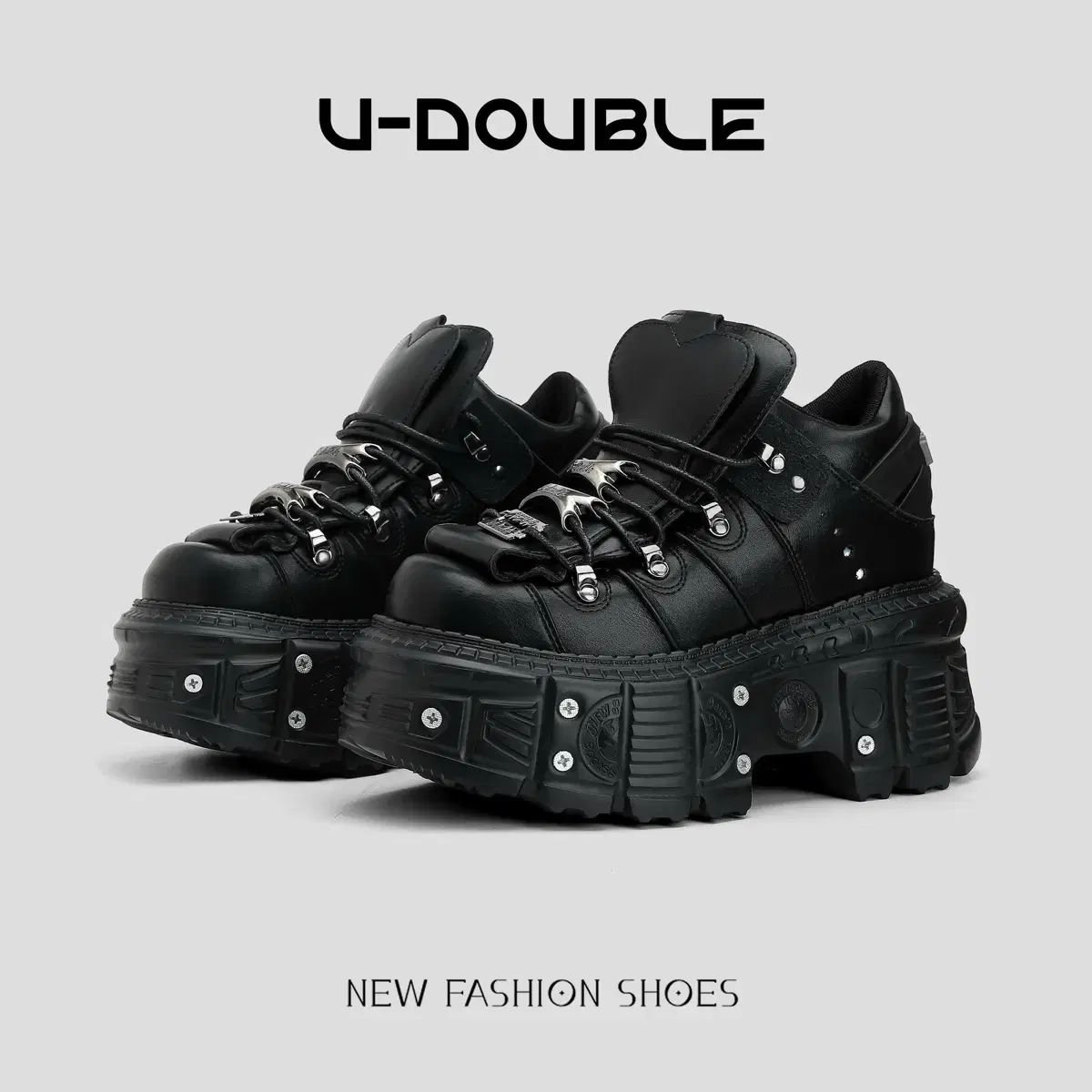 プラットフォーム レディース パンク ゴシック サイバー パターソン シューズ 2 COLOR