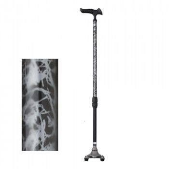 フジホーム かるがも4ポイントステッキ バーズアイシルバー WB 3828