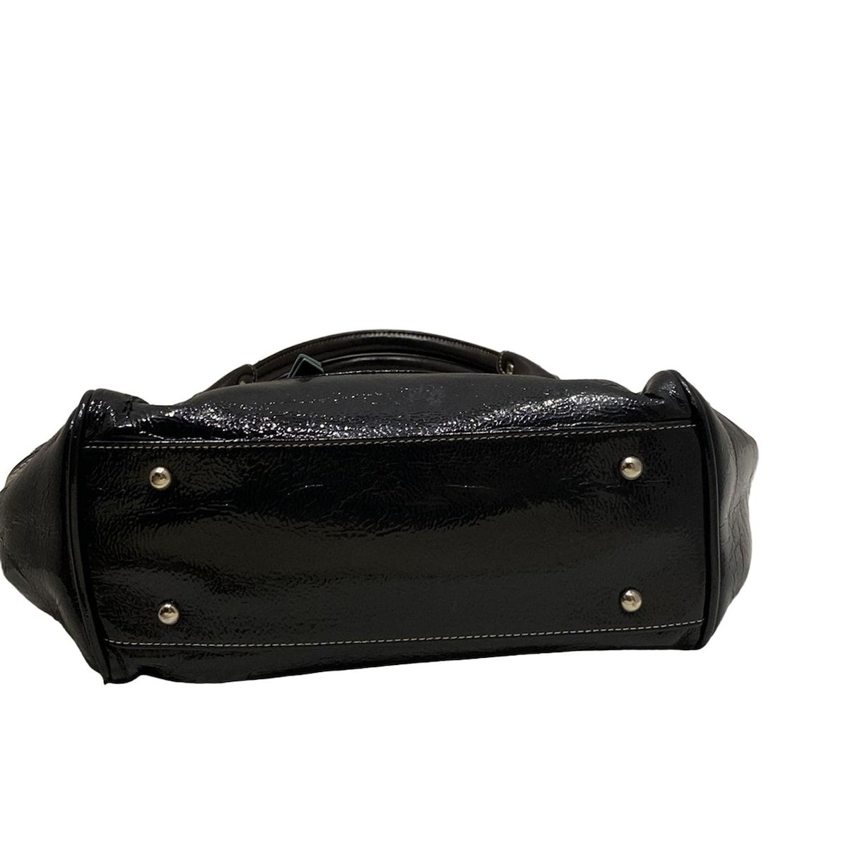 Kitamura K2(キタムラ) トートバッグ - 黒×白×ブルーグリーン レザー