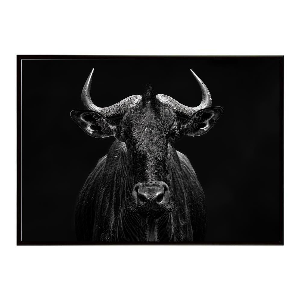 【B4サイズ（約25x36cm）】【lh-poster-7083】Wildebeest ヌー ヌーアンテロープ ワイルドビースト サバンナ アフリカ 草原 自然 ネイチャー 動物 アニマル 野生動物 写真 牛ポスター インテリア フォト