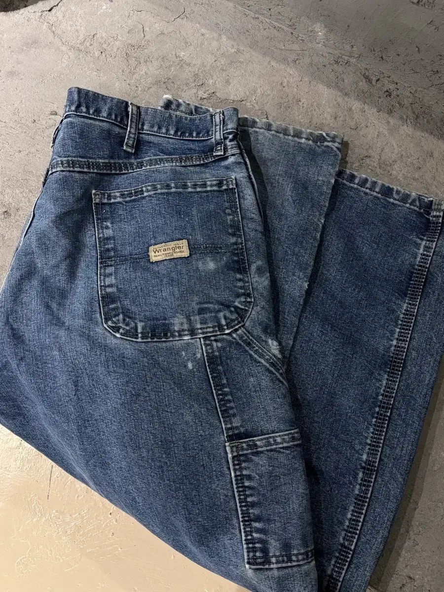 ラングラー ウォッシュド カーペンター デニムパンツ