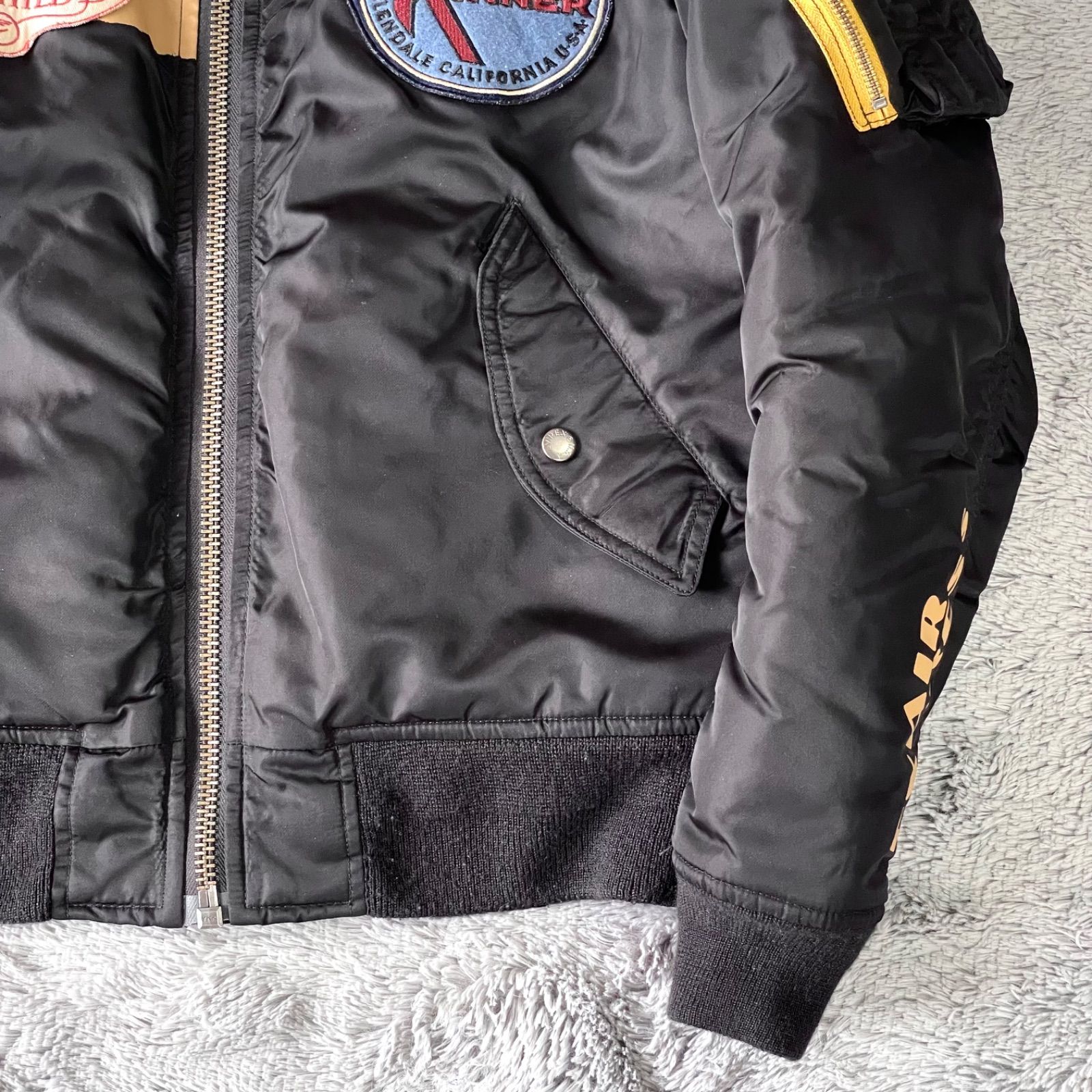 【美品】AVIREX　フライトジャケット　MA-1　リバーシブル　XL　ワッペン 美品 AVIREX フライトジャケット MA-1 リバーシブル ワッペン US AIR