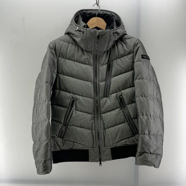 BLACK LABEL CEST BRIDGE メランジ ストレッチ ダウンジャケット グレー M ブラックレーベル クレストブリッジ 24