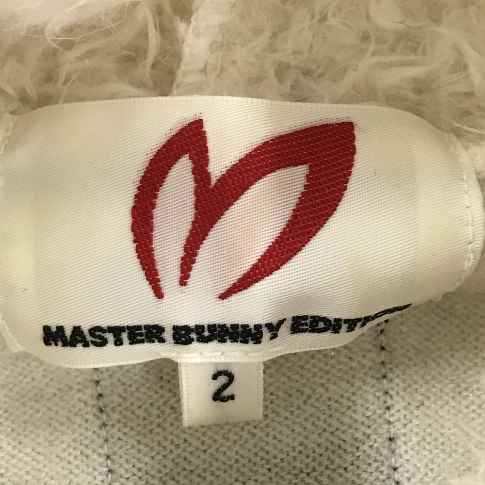 マスターバニー タートルネックセーター 白 ラメ 異素材 レディース 2